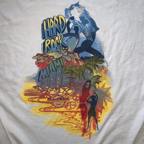 VTG 90s Hard Rock Cafe Miami City Shirt Size M - Picture 2 of 8